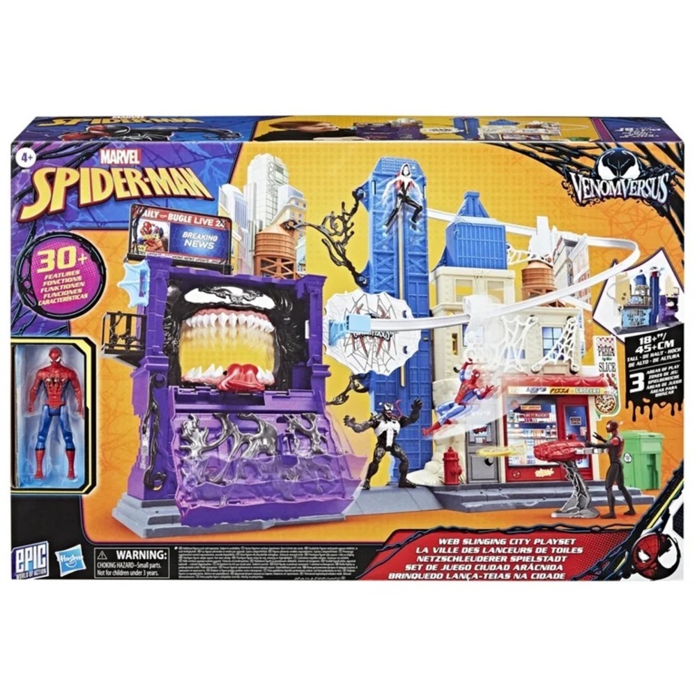 Marvel Spider-Man Venomous City Playset - Purple and Blue